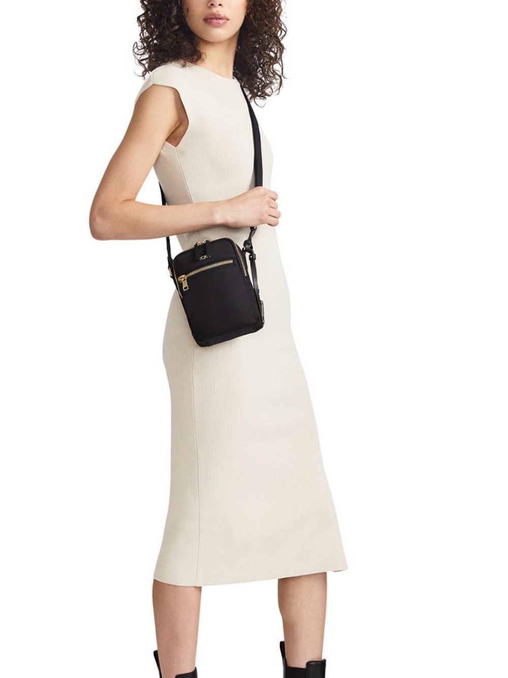 Tumi Voyageur Persia Crossbody Black with Gold Hardware - Picture 5 of 13